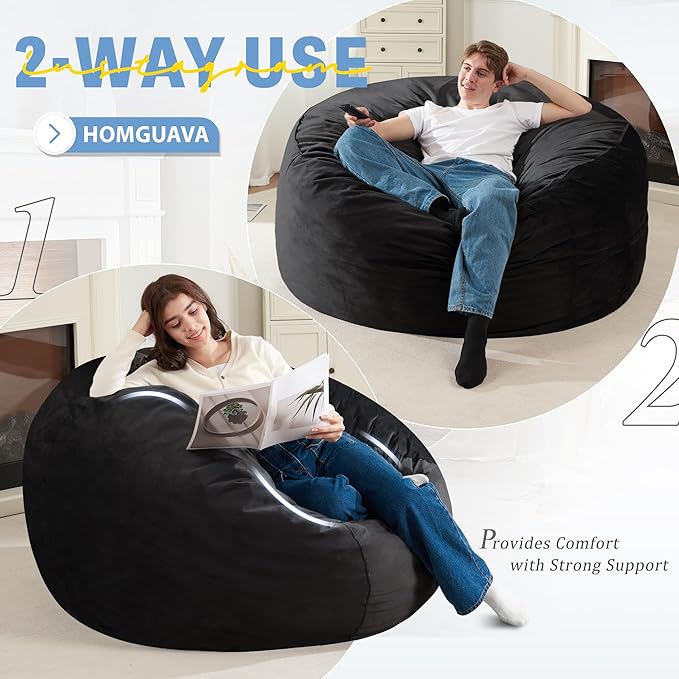 Homguava 4 FT Bean Bag Chair: 4' Bean Bags - Image 5