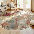 Washable Area Rugs 6ft Non-Slip Modern Abstract Soft by RELEANY