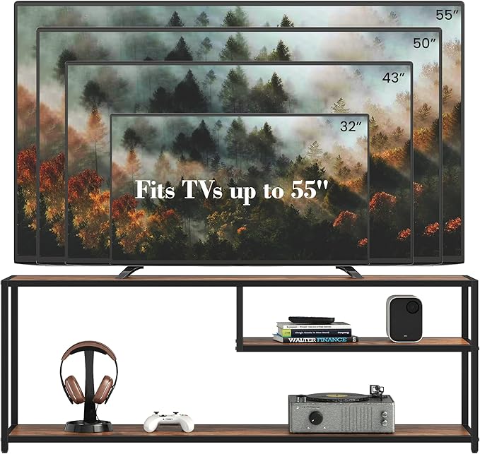 TECHMILLY Modern TV Stand for 55" TV, TV Table - Image 3