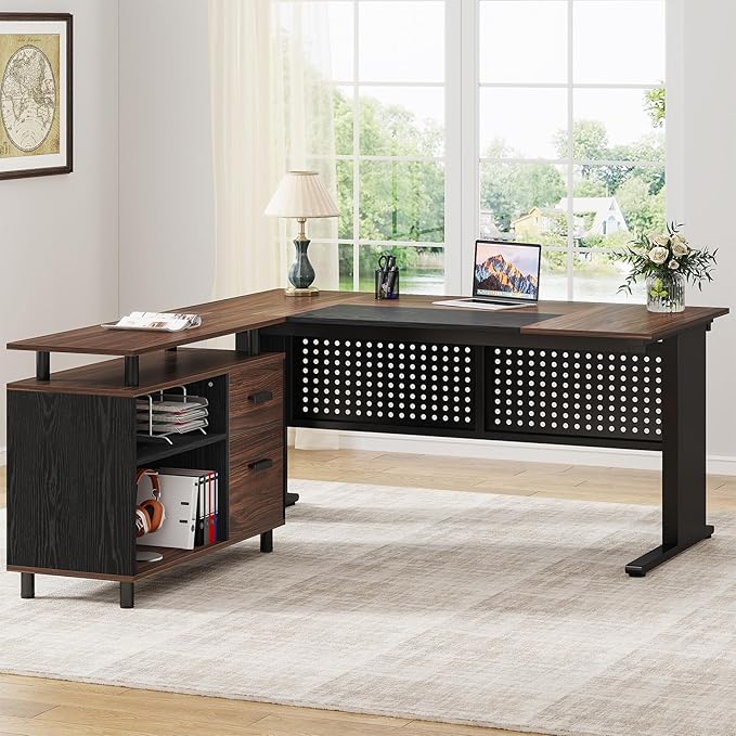 Tribesigns 63 Inch Executive Desk - Image 5