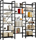 IRONCK Bookshelves 6 Tiers Triple Wide Industrial Bookshelf, Large Etagere by IRONCK