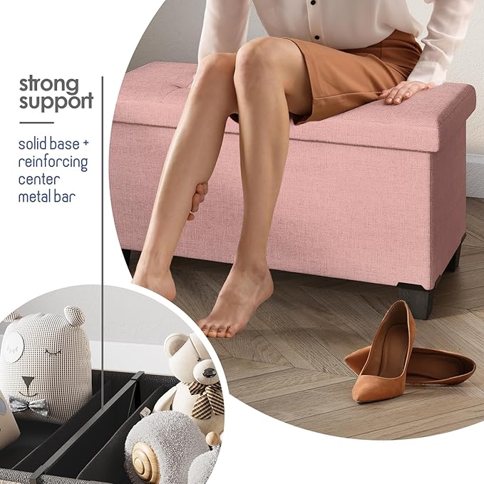 STORAGEBUD Storage Ottoman Bench - Image 5