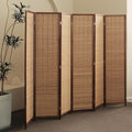6 Panel Room Divider and Folding Screen Room Divider, Bamboo Room Divider by Furnnylane
