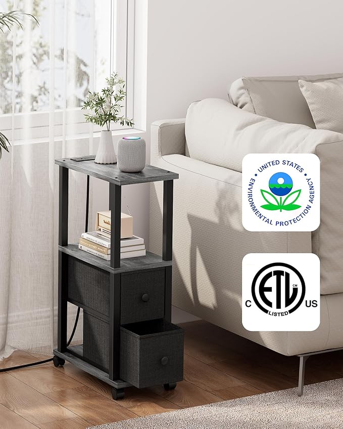 TUTOTAK Small Narrow End Tables, Side Tables - Image 4