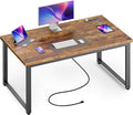 Huuger 48 x 24 inch Desk with Power Outlets & USB-C, Deeper & Thicker Desktop by Huuger