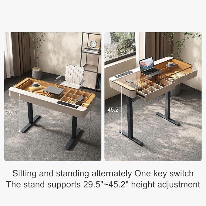 Lartis Office Desk, Electric Computer Lift Table Standing Desk - Image 3