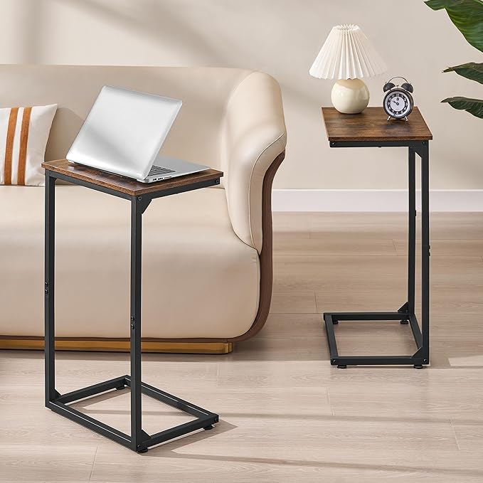 C Shape End Table, Large Surface Couch Table, C Table Sofa Side End Table - Image 2