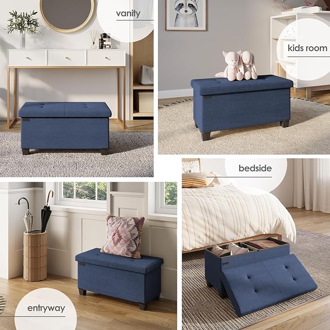 STORAGEBUD Storage Ottoman Bench - Image 4