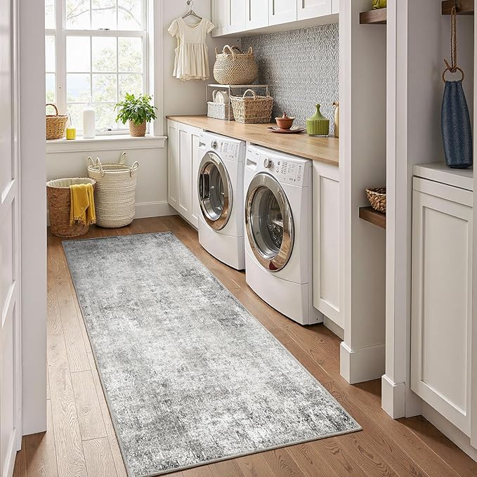 Washable Area Rugs 2'x10' Non-Slip Modern Abstract Soft - Image 4