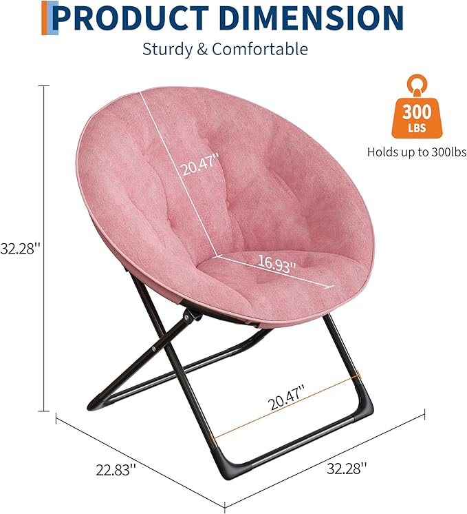 Saucer Chair with Faux Fur Cover - Image 3