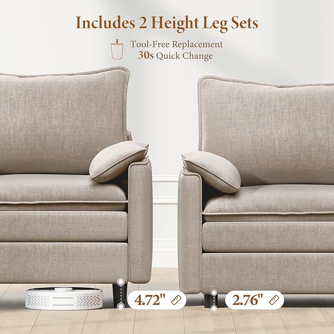 Vesgantti Large Modular Sectional Sofa, Big Comfy Cloud Couch - Image 3