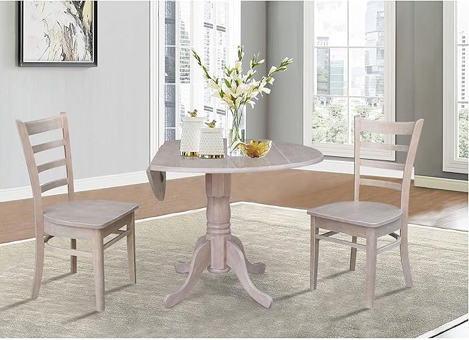 IC International Concepts, Solid Real Wood, Sturdy Parawood, Dimensions 42"D x - Image 2