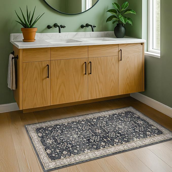 Black 2x4 Entryway Runner Rugs, Small Runners - Image 6
