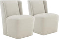 Dining Chairs with Casters No Assembly Upholstered Wingback Single Sofa Armless by Kislot