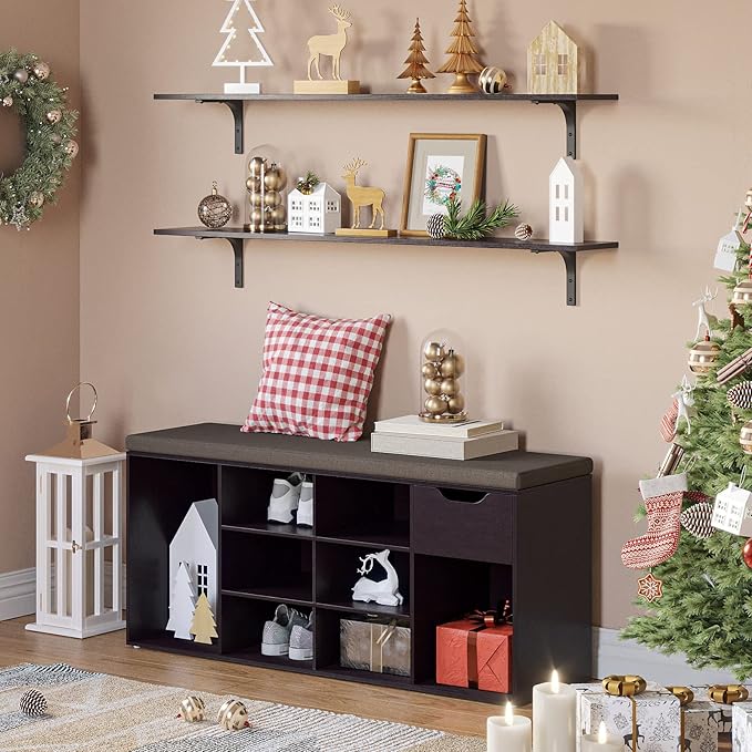DINZI LVJ Shoe Bench, Entryway Storage Bench - Image 8