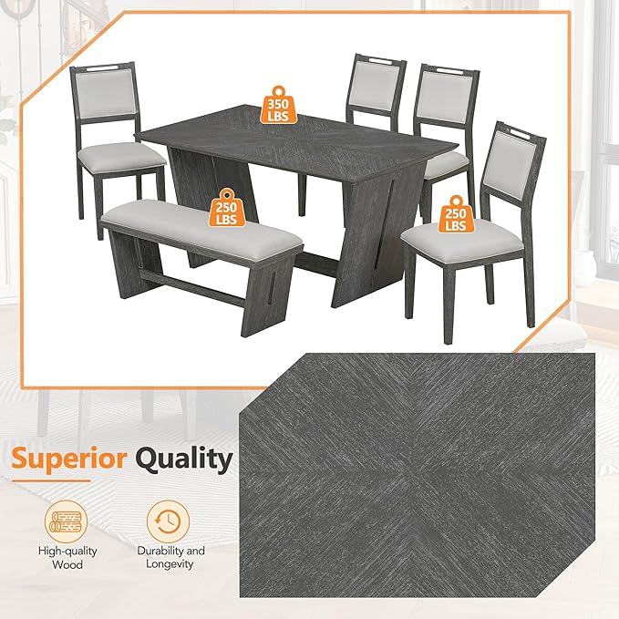 Ball & Cast 6-Piece Dining Table Set - Image 5
