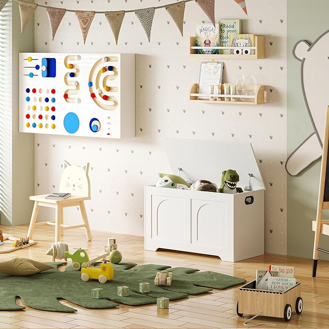 DINZI LVJ Storage Chest, 31.5”Wooden Toy Box - Image 9