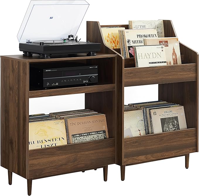 Crosley Furniture Liam 2-Piece Turntable Record Player Stand and Vinyl Storage - Image 9