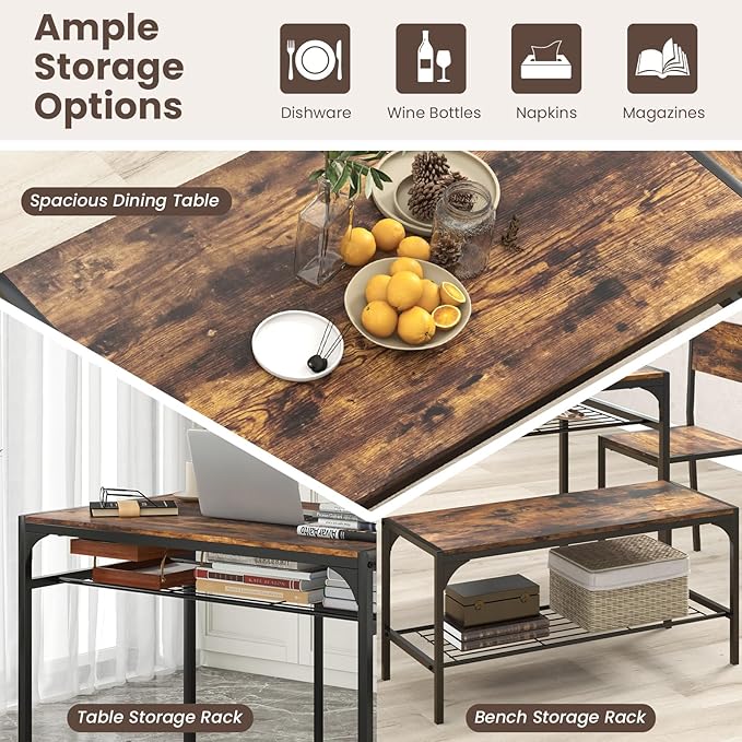 Giantex Dining Table Set for 4, Kitchen Table - Image 4