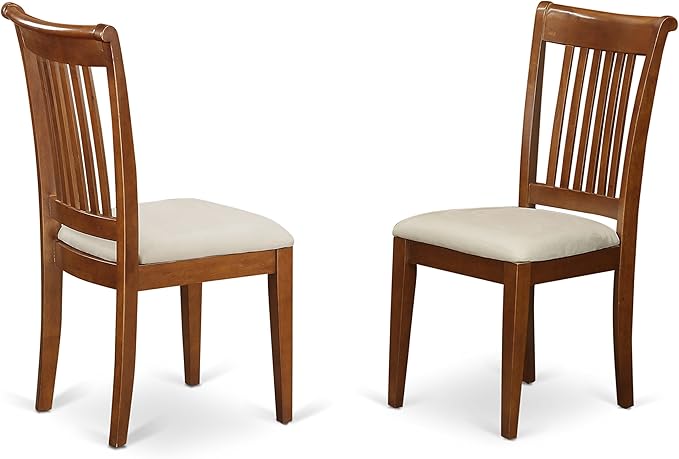 East West Furniture PLPO5-SBR-C 5 Piece Kitchen Table Set - Image 8