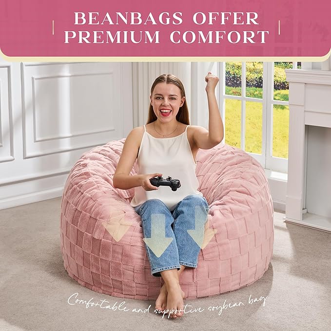 Hobestluk Bean Bag Chairs Beanbag Chair - Image 6
