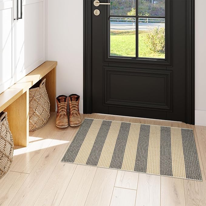 OJIA Fall Front Door Mat Outside Entrance 24"x35" Tan Halloween Doormat Front - Image 9