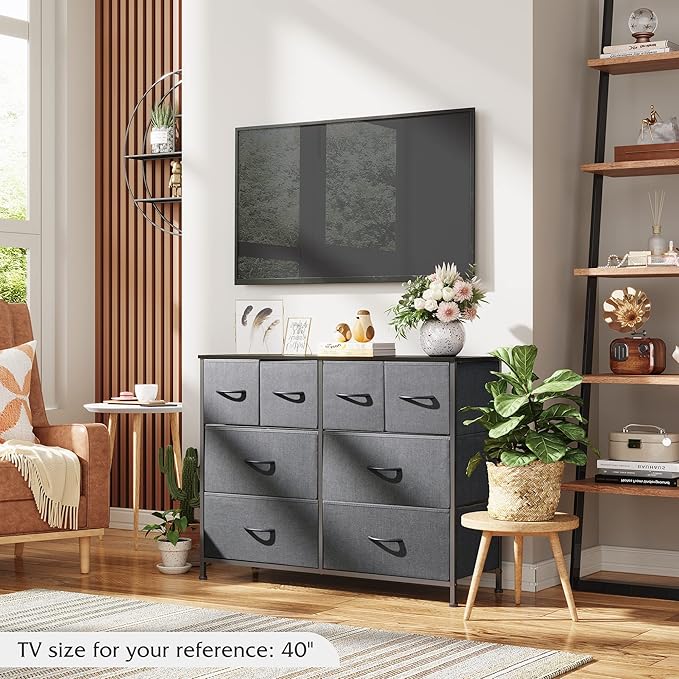 WLIVE Dresser for Bedroom with 8 Drawers, Wide Fabric Dresser for Storage and - Image 4