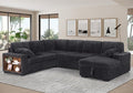 Eafurn Oversized U Shaped Convertible Sleeper Sectional Sofa w/Pull Out Couch by Unknown