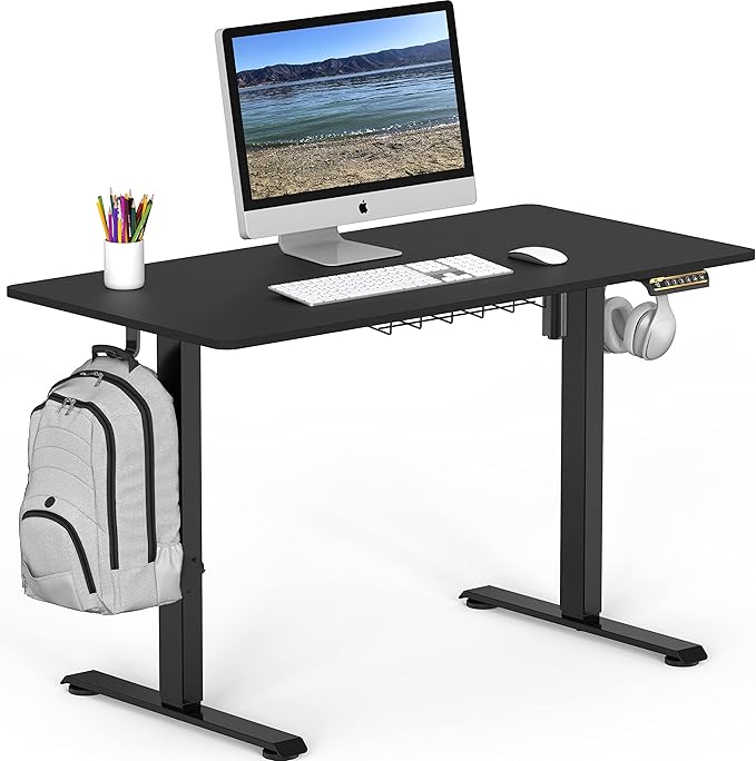 SHW 48-Inch Electric Height Adjustable Sit to Stand Desk by SHW