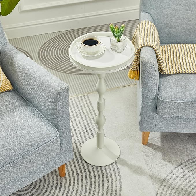 Small Round Drink Table, Pedestal Tables, Small Round Side Table - Image 6