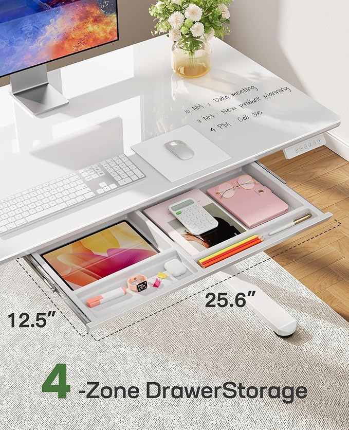 Marsail Glass Standing Desk - Image 3