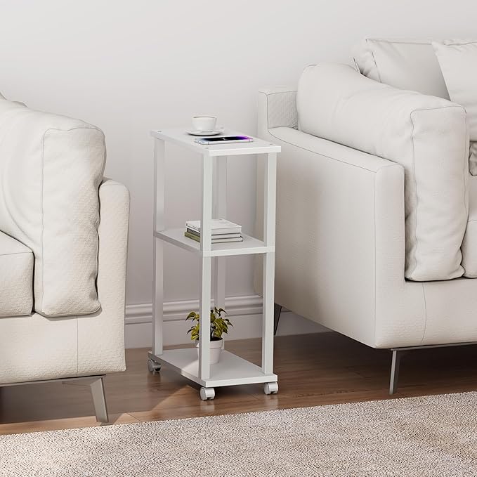 TUTOTAK Small Side Table, Narrow End Table, Bedside Table, Couch Side Table - Image 7