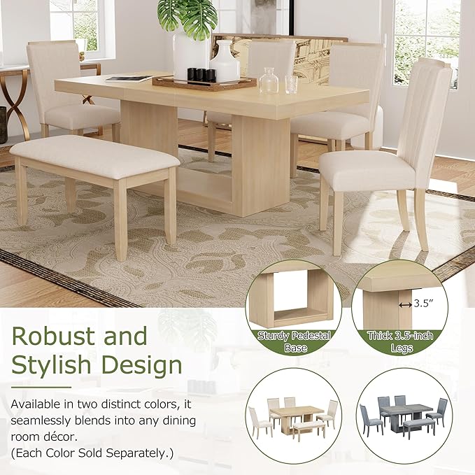 Ball & Cast 6 Piece Dining Table Set - Image 3
