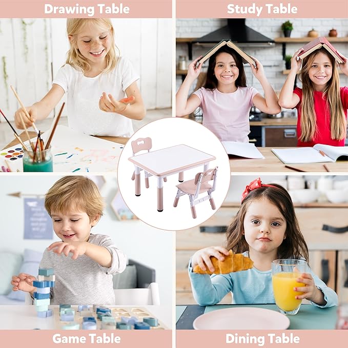 Adjustable Kids Table & Chairs Set - Image 6