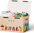 80L Large Toy Storage Box with Lid, Large Toy Box Chest by Unknown