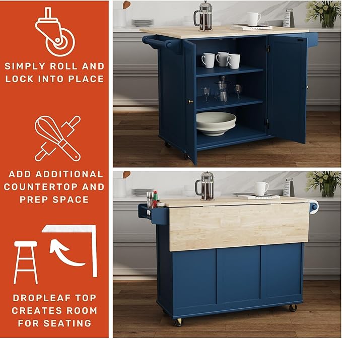 Homestyles Mobile Kitchen Island Cart - Image 3