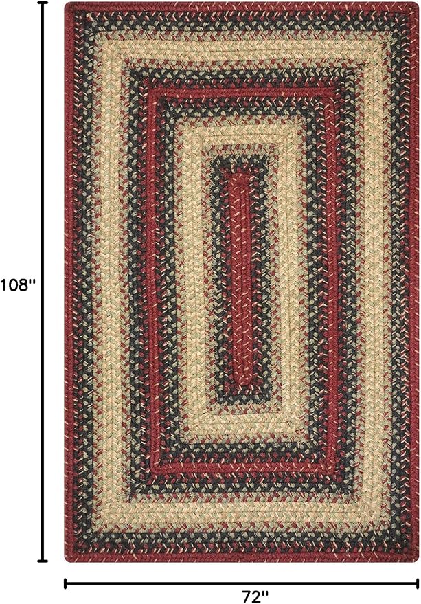 Highland Multicolor Jute Braided Area Rug, 6x9' Rectangle - Image 2