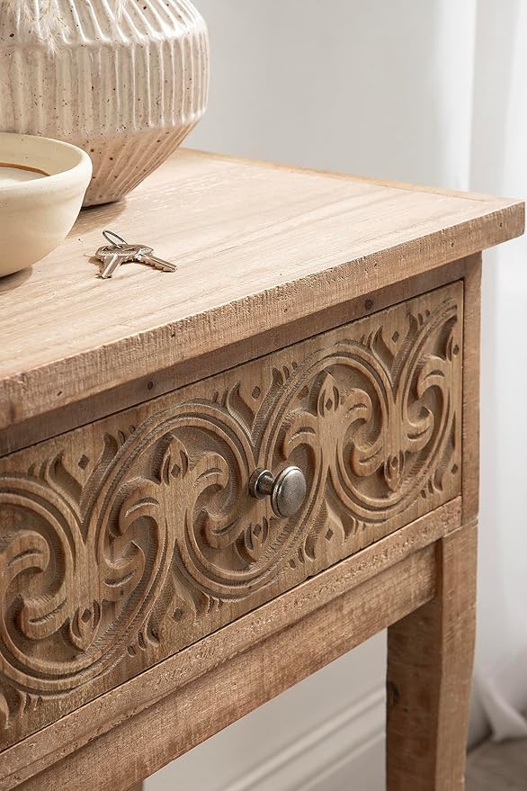 Kate and Laurel Cassetta Soft Rustic Rectangle Side Table; 19 x 14 x 28; - Image 5