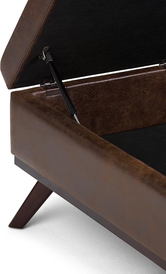SIMPLIHOME Owen 36 inch Wide Mid Century Modern Square Coffee Table Storage - Image 8