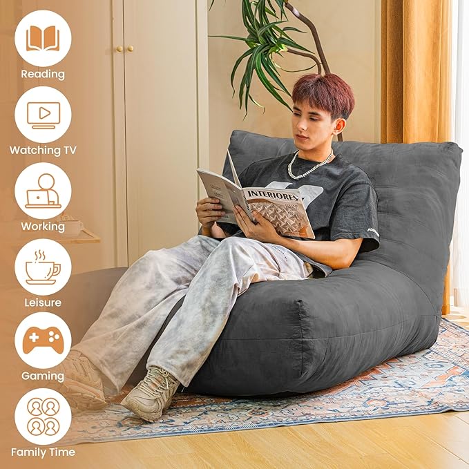 Bean Bag Chair Lazy Bean Bag Sofa, Floor Beanbag Chairs - Image 7