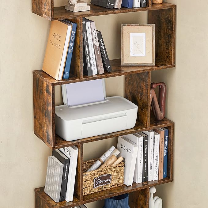 VASAGLE Bookshelf, 6-Tier Bookcase, Tall Display Shelf, Freestanding Storage - Image 8