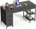Huuger Computer Desk with 6 Drawers, 47 Inch Office Desk with Shelves, by Huuger