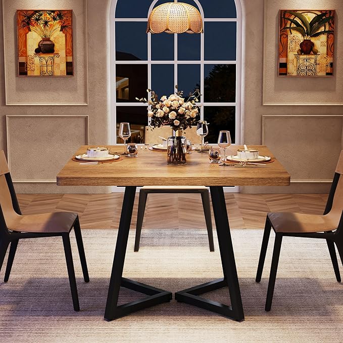 Tribesigns Square Dining Table for 2, 31.5" Modern Dinner Table - Image 4