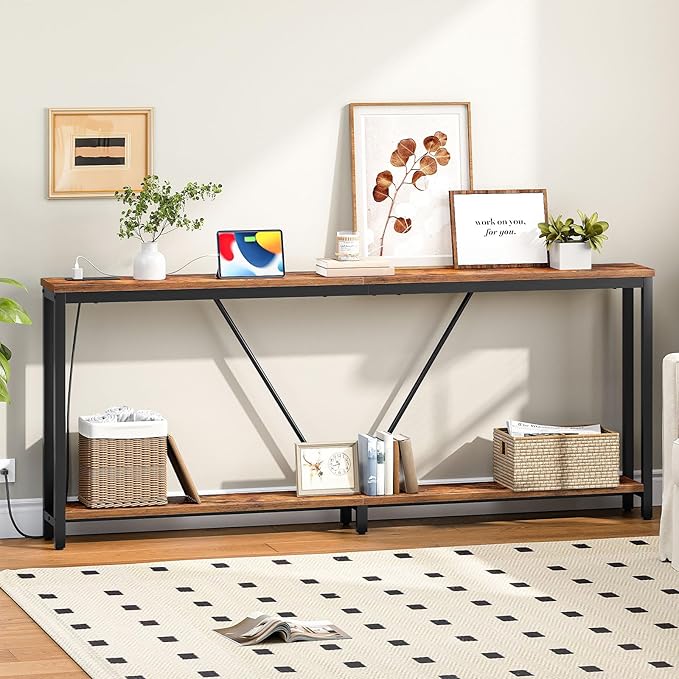 HOOBRO 78.7" Extra Long Sofa Console Table - Image 7