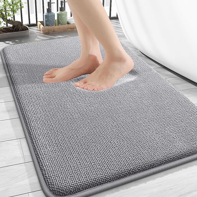 OLANLY Thick Memory Foam Bath Mat Rug 30x20, Extra Soft Absorbent Bathroom Rugs by OLANLY