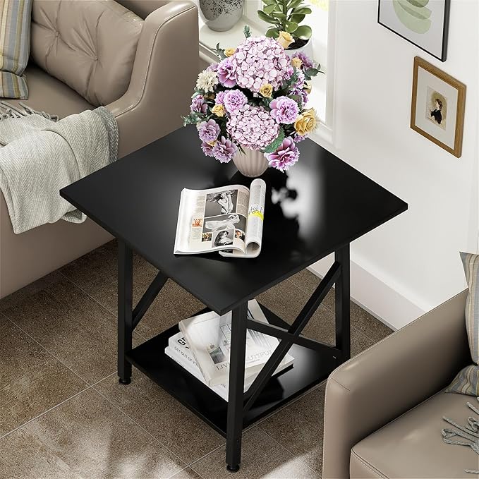 GreenForest End Table 24 inch for Living Room, Large Square Side Tables - Image 8