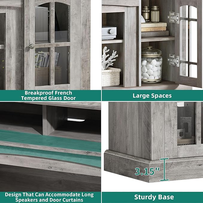 YITAHOME LED Farmhouse TV Stand - Image 5