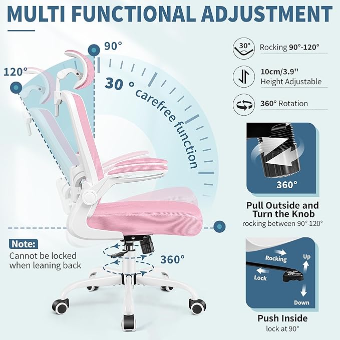 FelixKing Ergonomic Office Chair, Headrest Desk Chair Office Chair - Image 6