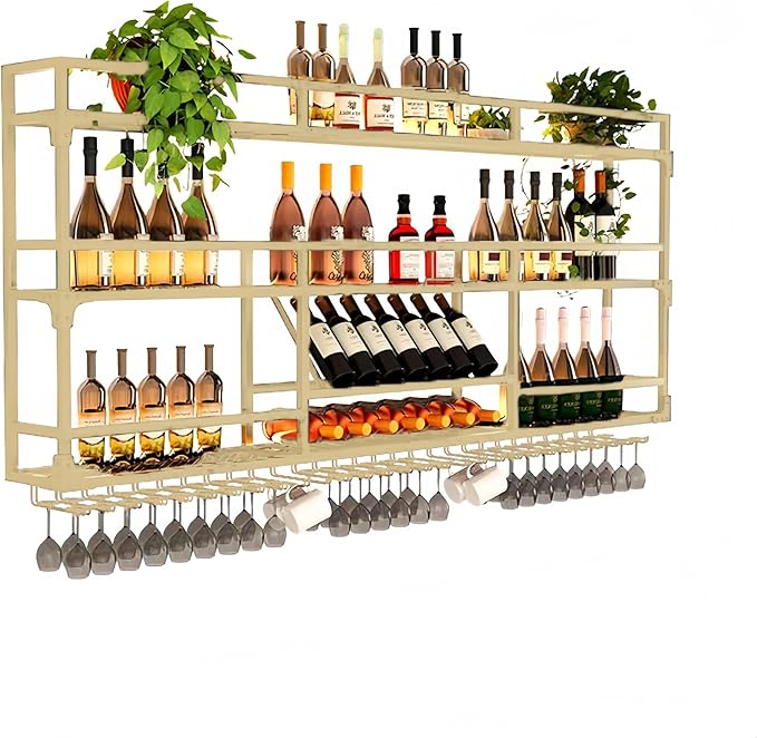 Metal Wall-Mounted Wine Rack by HFTUW