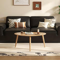 Small Oval Coffee Table, 33.5" Mid Century Modern Coffee Table by Vadisun